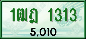 ทะเบียนรถ 1ฒฎ 1313 ผลรวม 0