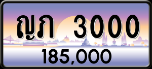 ทะเบียนรถ ญภ 3000 ผลรวม 8